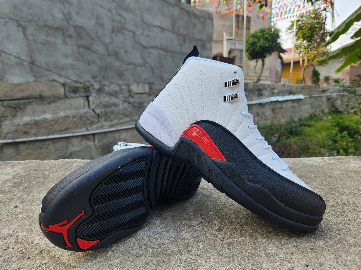 Air Jordan 12 Men's Shoes - White, Black & Red