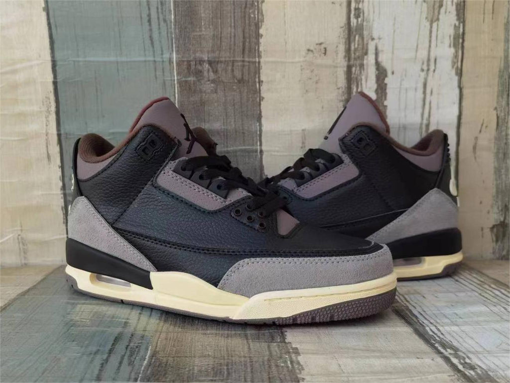 Air Jordan 3 Black and Brown Men's Shoes