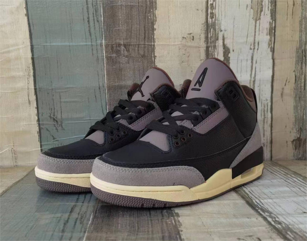 Air Jordan 3 Black and Brown Men's Shoes