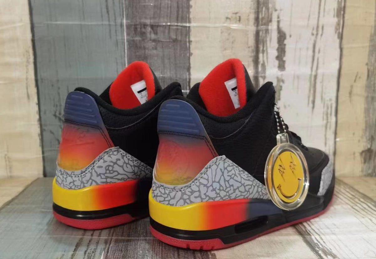 Air Jordan 3 Black Multicolor Men's Shoes