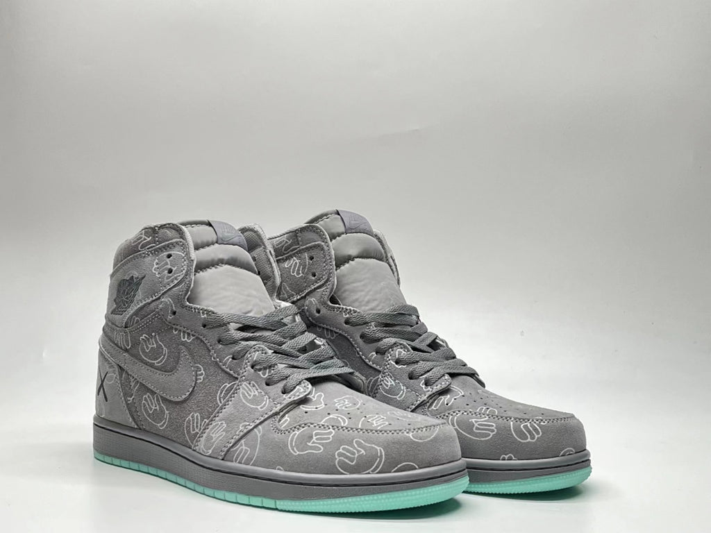 AJ1 Custom Cool Grey Sneakers