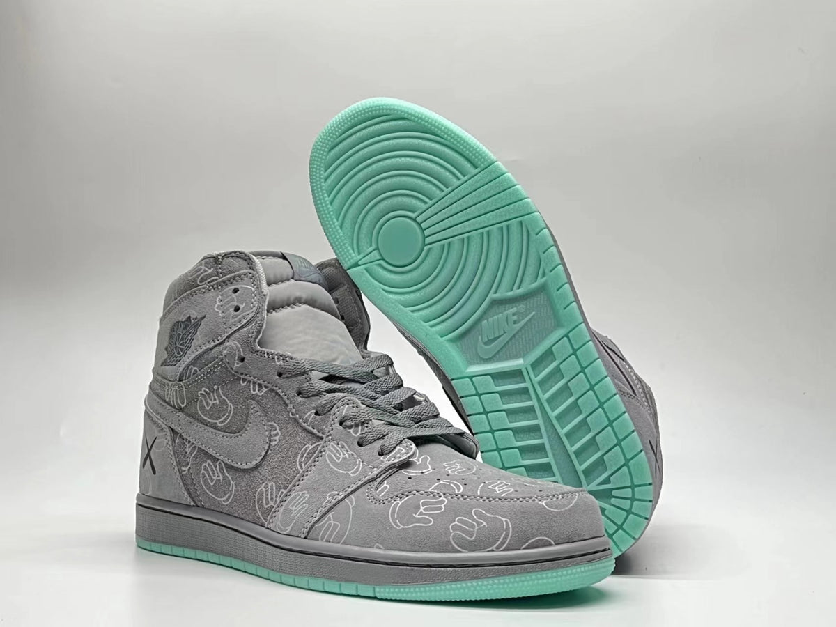 AJ1 Custom Cool Grey Sneakers
